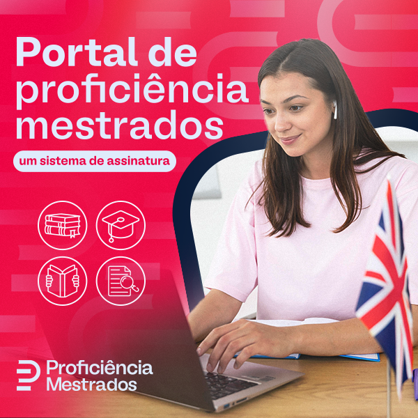 Usuária acessando a comunidade 100% on-line de proficiência para mestrados